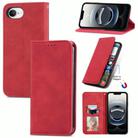 For iPhone 16e Retro Skin Feel Magnetic Flip Leather Phone Case(Red) - 1