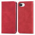 For iPhone 16e Retro Skin Feel Magnetic Flip Leather Phone Case(Red) - 2