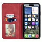 For iPhone 16e Retro Skin Feel Magnetic Flip Leather Phone Case(Red) - 3