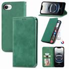 For iPhone 16e Retro Skin Feel Magnetic Flip Leather Phone Case(Green) - 1