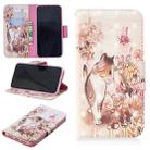 For iPhone XR 3D Colored Drawing Pattern Horizontal Flip Leather Case with Holder & Card Slots & Wallet(Cat) - 1