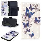 For iPhone XR 3D Colored Drawing Pattern Horizontal Flip Leather Case with Holder & Card Slots & Wallet(Butterflies) - 1