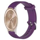 For GarminMove Trend 20mm Diamond Textured Silicone Watch Band(Purple) - 1