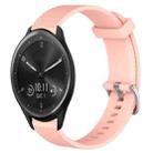 For Garmin Vivomove Sport 20mm Diamond Textured Silicone Watch Band(Pink) - 1