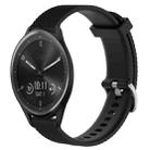 For Garmin Vivomove Sport 20mm Diamond Textured Silicone Watch Band(Black) - 1