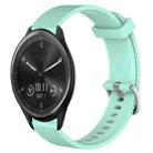 For Garmin Vivomove Sport 20mm Diamond Textured Silicone Watch Band(Teal) - 1