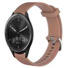 For Garmin Vivomove Sport 20mm Diamond Textured Silicone Watch Band(Brown) - 1