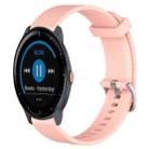 For Garmin Vivoactive3 Music 20mm Diamond Textured Silicone Watch Band(Pink) - 1