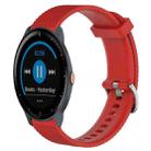 For Garmin Vivoactive3 Music 20mm Diamond Textured Silicone Watch Band(Red) - 1