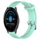 For Garmin Vivoactive3 Music 20mm Diamond Textured Silicone Watch Band(Teal) - 1