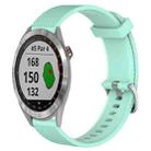For Garmin Approach S40 20mm Diamond Textured Silicone Watch Band(Teal) - 1
