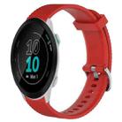 For Garmin Forerunner 55 20mm Diamond Textured Silicone Watch Band(Red) - 1