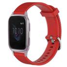 For Garmin Venu SQ 20mm Diamond Textured Silicone Watch Band(Red) - 1