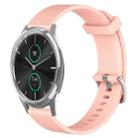 For Garmin VivoMove Luxe 20mm Diamond Textured Silicone Watch Band(Pink) - 1