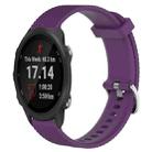 For Garmin Forerunner 245 20mm Diamond Textured Silicone Watch Band(Purple) - 1