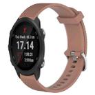 For Garmin Forerunner 245 20mm Diamond Textured Silicone Watch Band(Brown) - 1