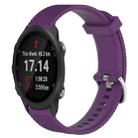 For Garmin Forerunner 245 Music 20mm Diamond Textured Silicone Watch Band(Purple) - 1