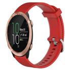 For Garmin Forerunner 645 20mm Diamond Textured Silicone Watch Band(Red) - 1