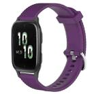 For Garmin Forerunner Sq2 20mm Diamond Textured Silicone Watch Band(Purple) - 1