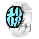 For Samsung Galaxy Watch 6 44mm 20mm Diamond Textured Silicone Watch Band(White) - 1