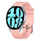 For Samsung Galaxy Watch 6 44mm 20mm Diamond Textured Silicone Watch Band(Pink) - 1