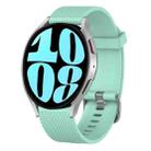 For Samsung Galaxy Watch 6 44mm 20mm Diamond Textured Silicone Watch Band(Teal) - 1