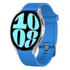 For Samsung Galaxy Watch 6 44mm 20mm Diamond Textured Silicone Watch Band(Sky Blue) - 1