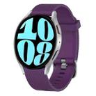 For Samsung Galaxy Watch 6 44mm 20mm Diamond Textured Silicone Watch Band(Purple) - 1