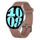 For Samsung Galaxy Watch 6 44mm 20mm Diamond Textured Silicone Watch Band(Brown) - 1