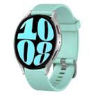 For Samsung Galaxy Watch 6 40mm 20mm Diamond Textured Silicone Watch Band(Teal) - 1