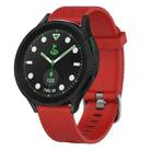 For Samsung Galaxy watch 5 Pro Golf Edition 20mm Diamond Textured Silicone Watch Band(Red) - 1