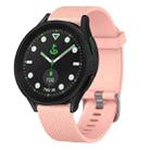 For Samsung Galaxy watch 5 Golf Edition 20mm Diamond Textured Silicone Watch Band(Pink) - 1