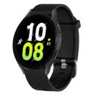 For Samsung Galaxy Watch 5 44mm 20mm Diamond Textured Silicone Watch Band(Black) - 1