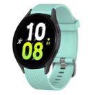 For Samsung Galaxy Watch 5 44mm 20mm Diamond Textured Silicone Watch Band(Teal) - 1