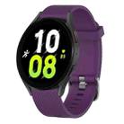 For Samsung Galaxy Watch 5 44mm 20mm Diamond Textured Silicone Watch Band(Purple) - 1