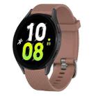 For Samsung Galaxy Watch 5 44mm 20mm Diamond Textured Silicone Watch Band(Brown) - 1