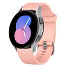 For Samsung Galaxy Watch 5 40mm 20mm Diamond Textured Silicone Watch Band(Pink) - 1