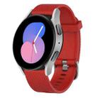 For Samsung Galaxy Watch 5 40mm 20mm Diamond Textured Silicone Watch Band(Red) - 1
