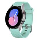 For Samsung Galaxy Watch 5 40mm 20mm Diamond Textured Silicone Watch Band(Teal) - 1