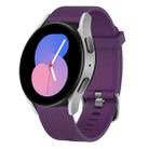 For Samsung Galaxy Watch 5 40mm 20mm Diamond Textured Silicone Watch Band(Purple) - 1