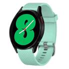 For Samsung Galaxy Watch 4 44mm 20mm Diamond Textured Silicone Watch Band(Teal) - 1