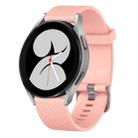 For Samsung Galaxy Watch 4 40mm 20mm Diamond Textured Silicone Watch Band(Pink) - 1