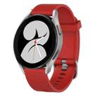 For Samsung Galaxy Watch 4 40mm 20mm Diamond Textured Silicone Watch Band(Red) - 1