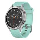 For Samsung  Galaxy Watch 4 Classic 46mm 20mm Diamond Textured Silicone Watch Band(Teal) - 1