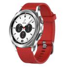 For Samsung  Galaxy Watch 4 Classic 42mm 20mm Diamond Textured Silicone Watch Band(Red) - 1