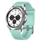 For Samsung  Galaxy Watch 4 Classic 42mm 20mm Diamond Textured Silicone Watch Band(Teal) - 1