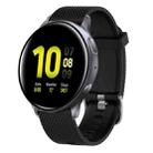 For Samsung Galaxy Watch Active 2 44mm 20mm Diamond Textured Silicone Watch Band(Black) - 1