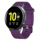 For Samsung Galaxy Watch Active 2 44mm 20mm Diamond Textured Silicone Watch Band(Purple) - 1