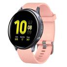 For Samsung Galaxy Watch Active 2 40mm 20mm Diamond Textured Silicone Watch Band(Pink) - 1