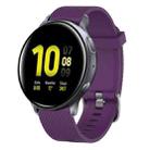 For Samsung Galaxy Watch Active 2 40mm 20mm Diamond Textured Silicone Watch Band(Purple) - 1